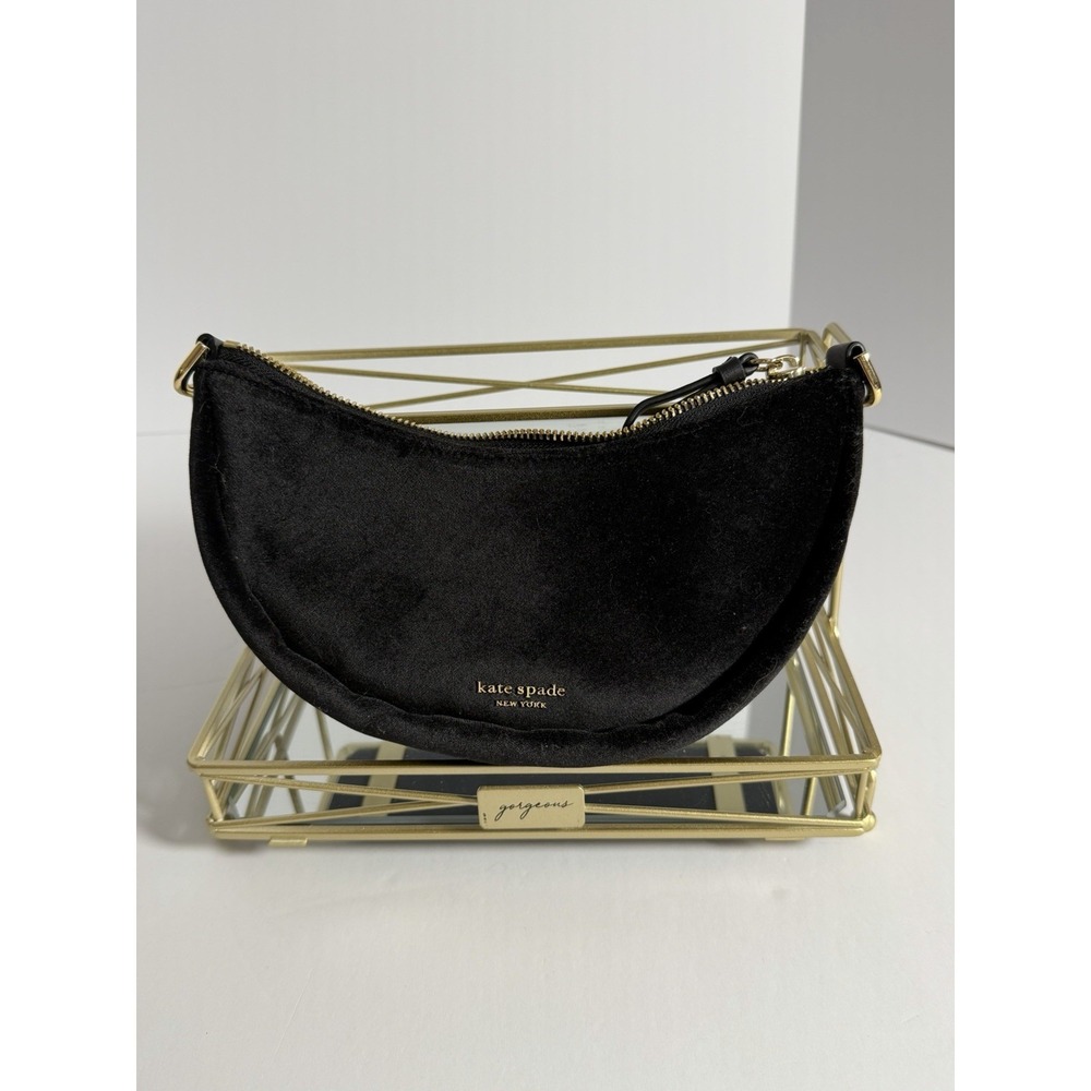 Kate Spade Smile Velvet Crossbody Black - Missing strap and chain